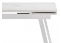 Стол МР Норман 140 (200) х 80 белый мрамор alpin white / snow white / белый
