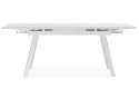 Стол МР Норман 140 (200) х 80 белый мрамор alpin white / snow white / белый