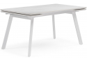 Керамический стол Норман 140 (200) х 80 белый мрамор alpin white / snow white / белый