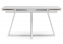 Стол МР Памелла 140 (200) х 80 белый мрамор alpin white / snow white / белый