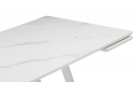 Стол МР Памелла 140 (200) х 80 белый мрамор alpin white / snow white / белый