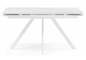 Стол МР Вилли 140 (200) х 80 белый мрамор alpin white / snow white / белый
