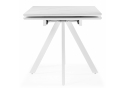 Стол МР Вилли 140 (200) х 80 белый мрамор alpin white / snow white / белый