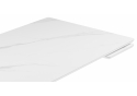 Стол МР Вилли 140 (200) х 80 белый мрамор alpin white / snow white / белый