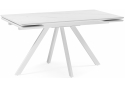 Керамический стол Вилли 140 (200) х 80 белый мрамор alpin white / snow white / белый