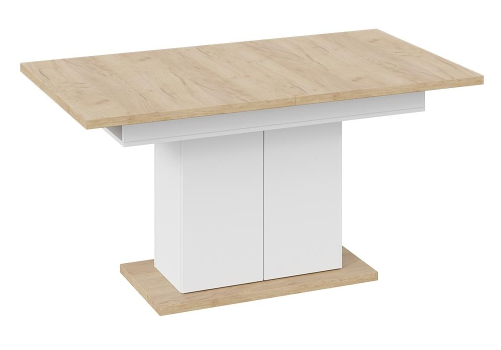 Стол на тумбе Детройт Тип 1 белый / дуб крафт золотой