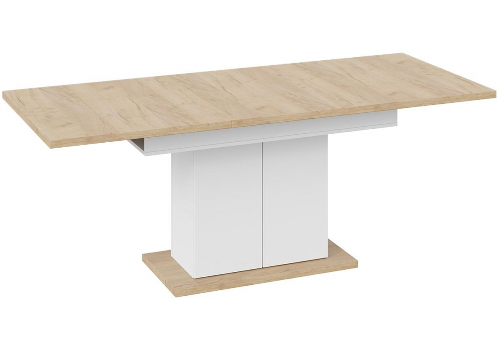 Стол на тумбе Детройт Тип 1 белый / дуб крафт золотой