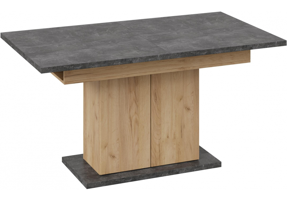 Стол на тумбе Детройт Тип 1 дуб крафт золотой / ателье темное