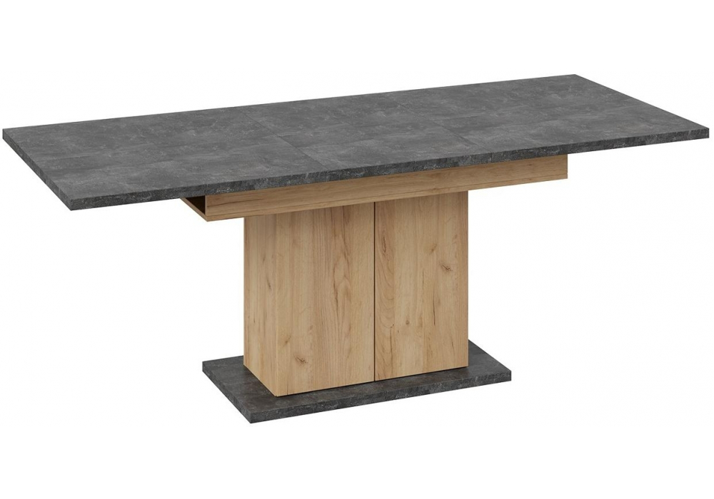 Стол на тумбе Детройт Тип 1 дуб крафт золотой / ателье темное