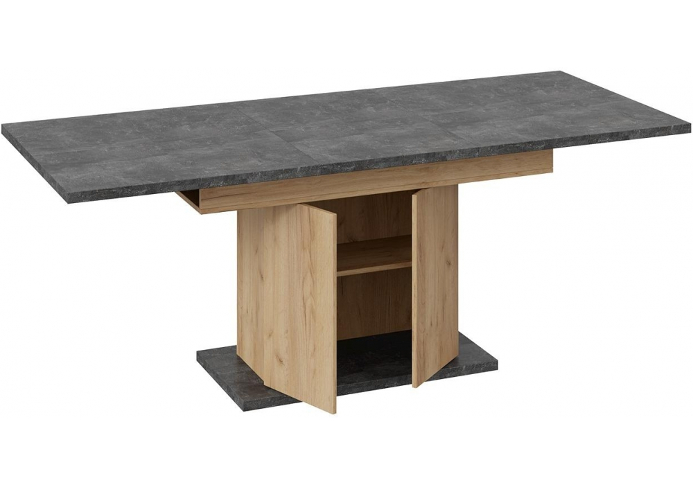 Стол на тумбе Детройт Тип 1 дуб крафт золотой / ателье темное