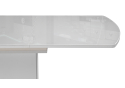 Стол на тумбе Палмер 120(160)х80х75 белое стекло / белый