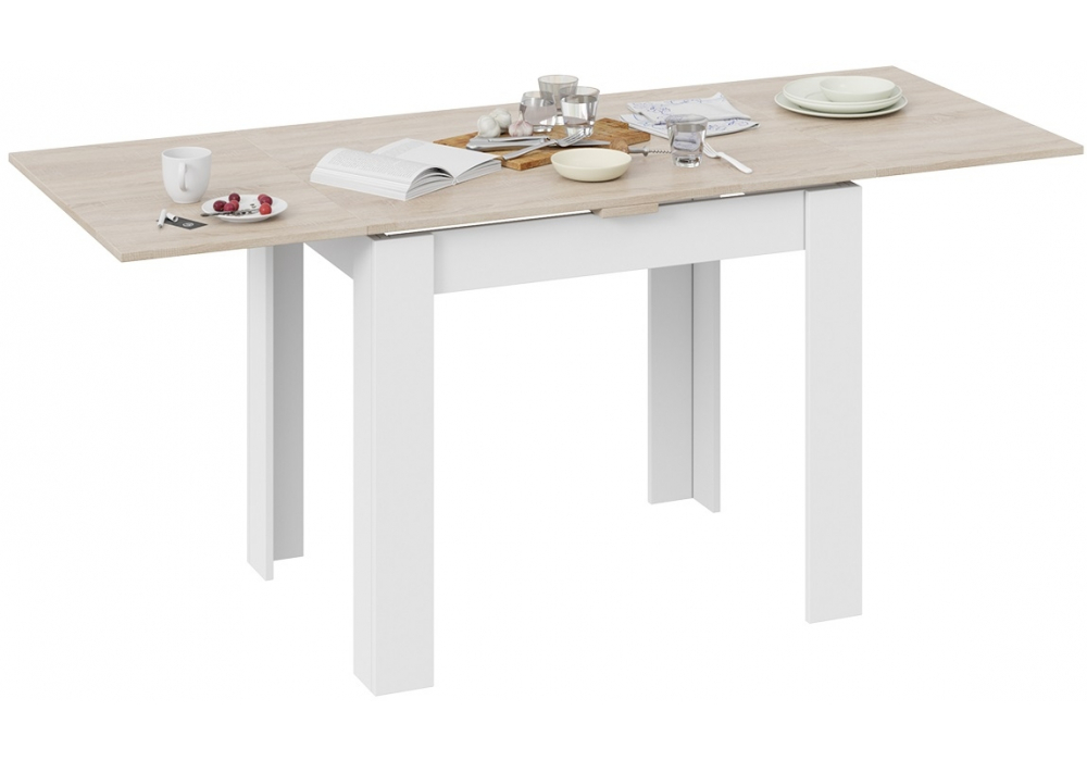 Стол Промо Тип 3 белый / дуб сонома светлый