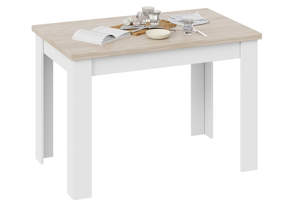 Стол Промо Тип 4 белый / дуб сонома светлый