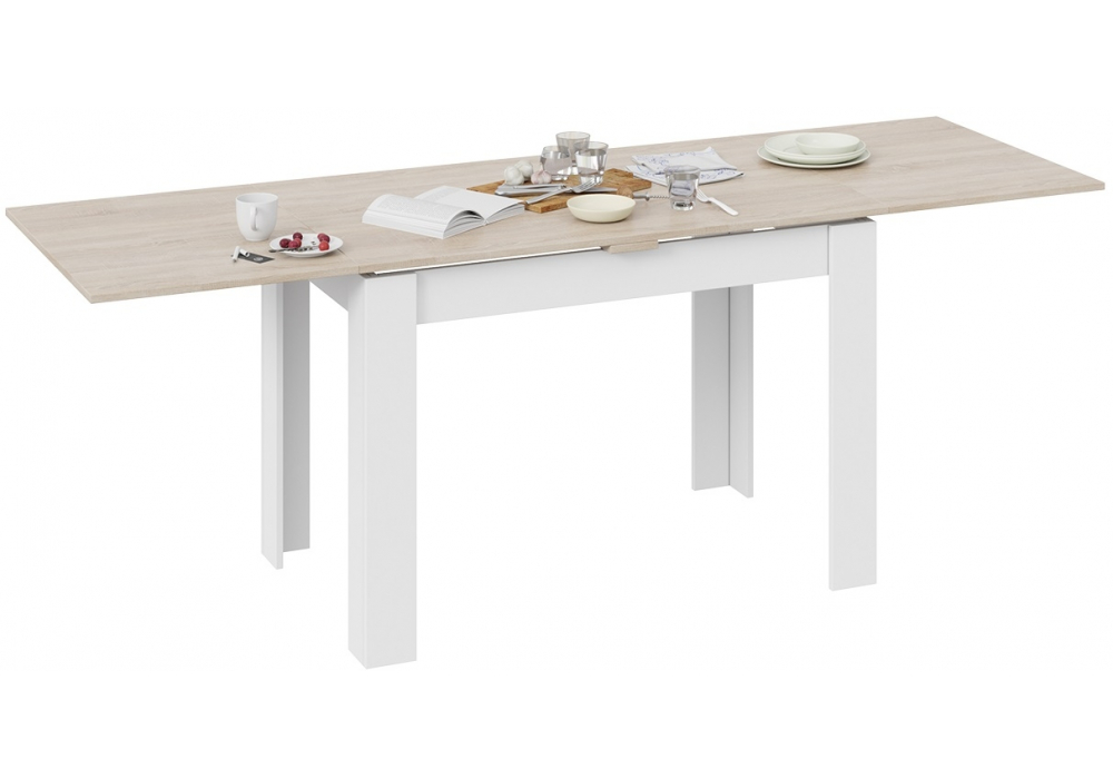 Стол Промо Тип 4 белый / дуб сонома светлый