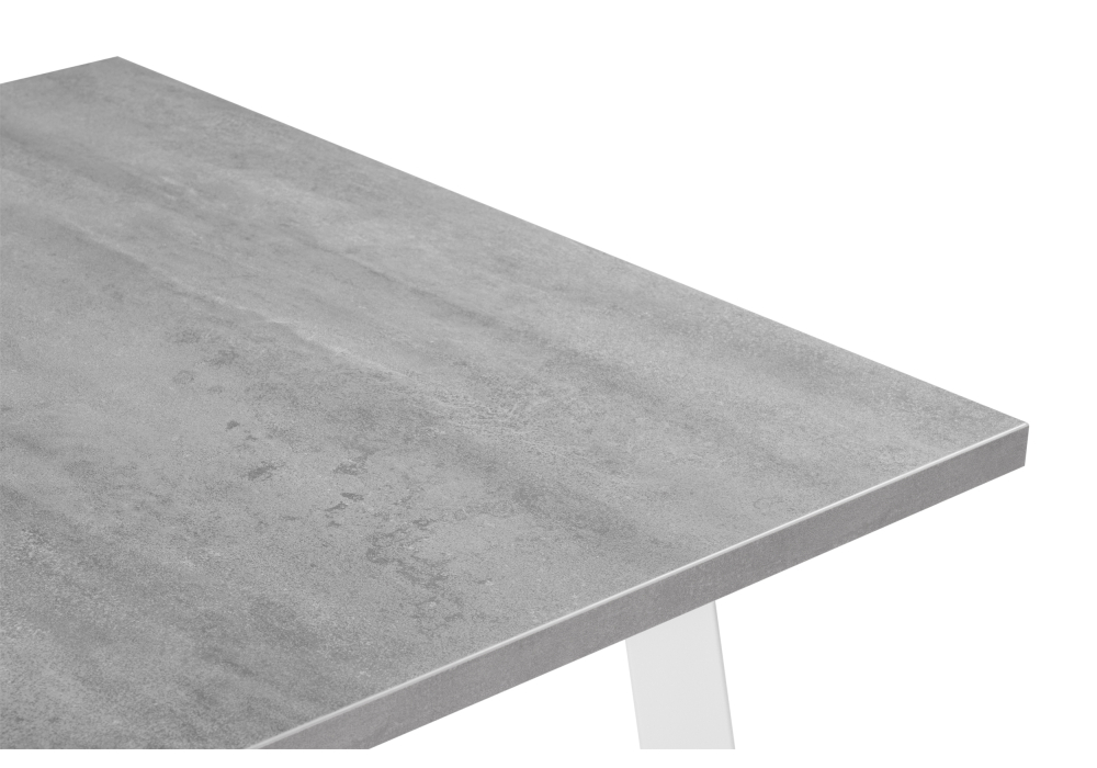 Стол раскладной Колон Лофт 120(160)х75х75 25 мм бетон / белый матовый