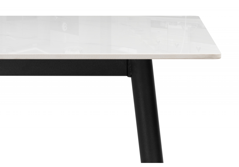 Стол Rion 120 белый мрамор / черный
