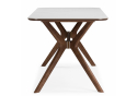 Стол Unika белый мрамор / орех