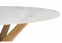 Стол Unika Round белый мрамор / светлое дерево