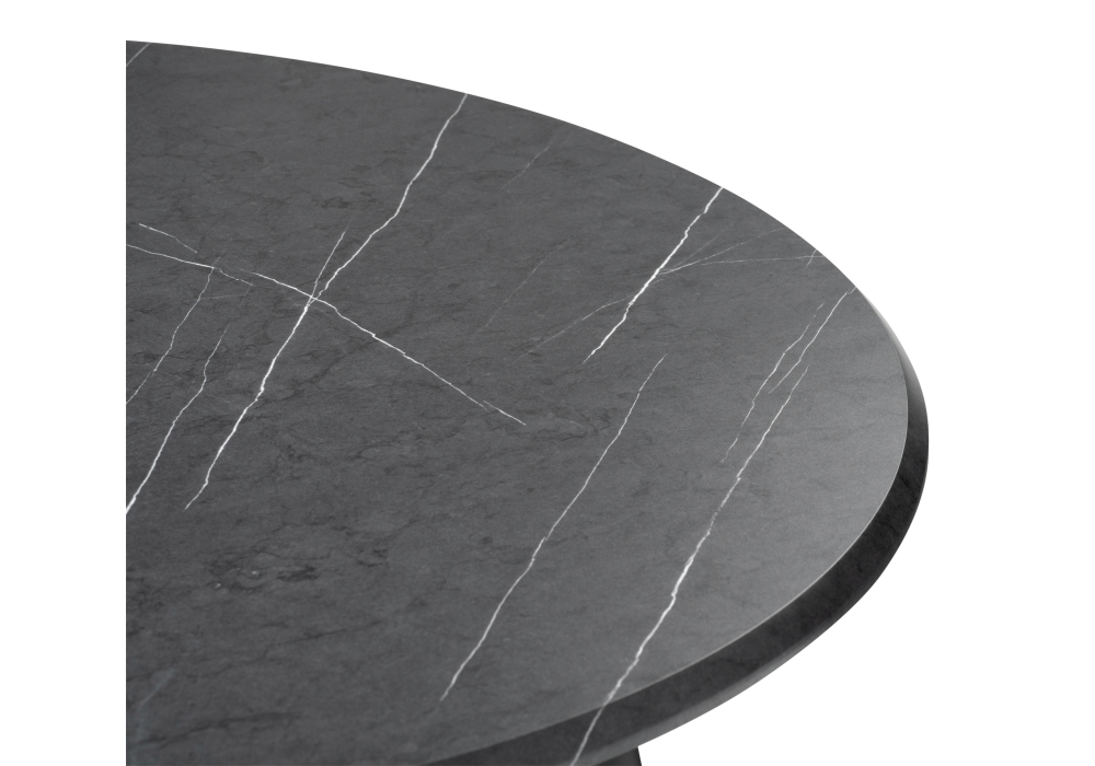 Деревянный стол Абилин 100х76 мрамор черный / черный матовый