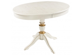 Деревянный стол Arno молочный патина