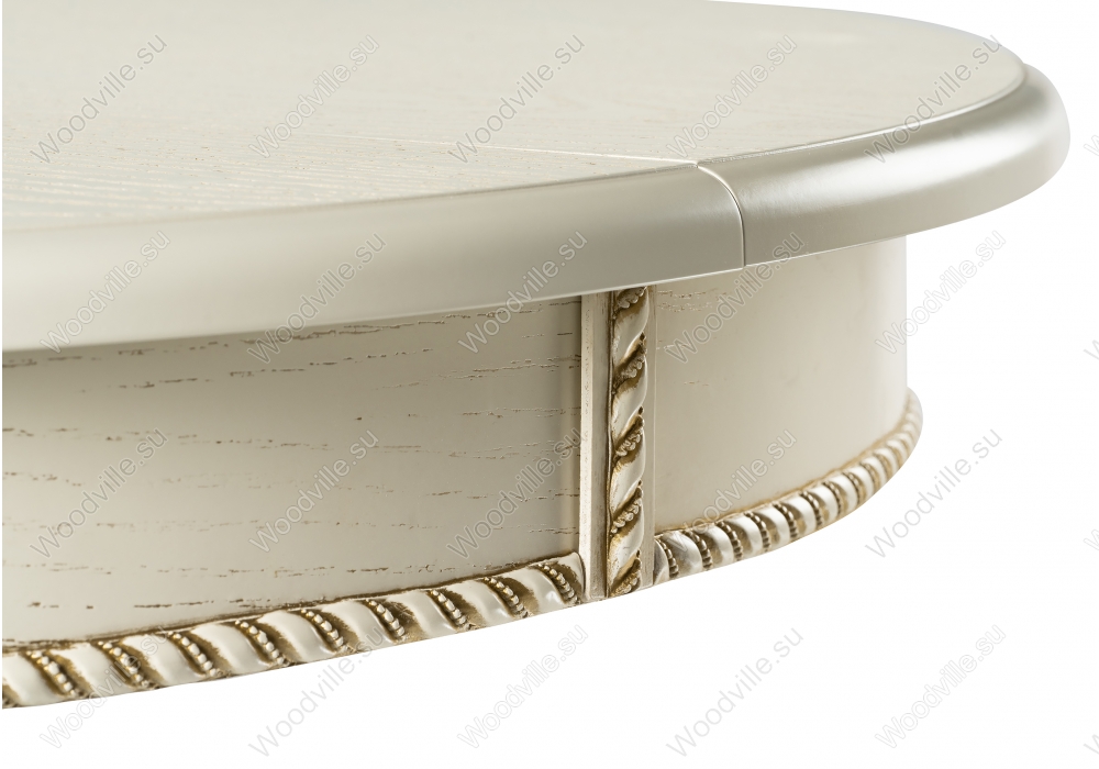 Деревянный стол Павия крем с золотой патиной