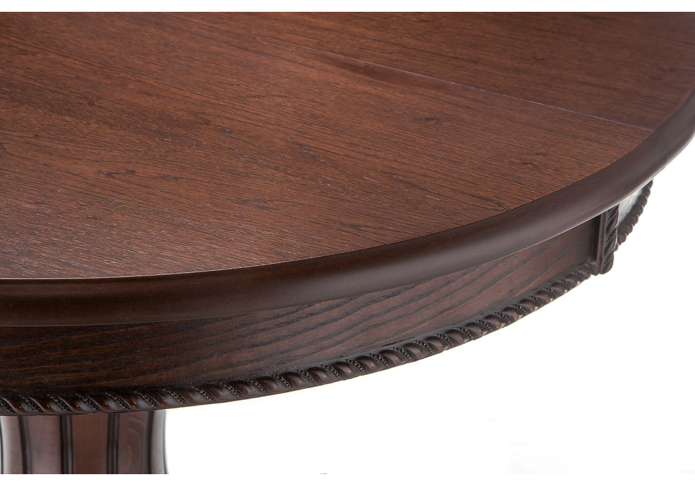 Деревянный стол Павия 90(120)х90х80 орех с коричневой патиной