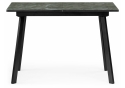 Стеклянный стол Агни 110 королевский мрамор / черный матовый