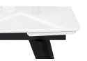 Стеклянный стол Элис 140(200)х80 белый / черный