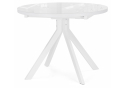 Стеклянный стол Веллор 100(135)х100х78 белый