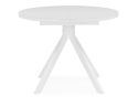 Стеклянный стол Веллор 110(145)х110х78 белый