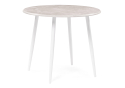 Деревянный стол Абилин 90х76 мрамор светло-серый / белый матовый