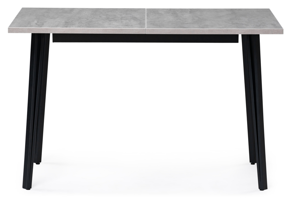 Стол раскладной Денвер Лофт 120 25 мм бетон / черный матовый