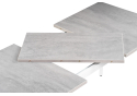 Стол раскладной Денвер Лофт 120 25 мм бетон / матовый белый