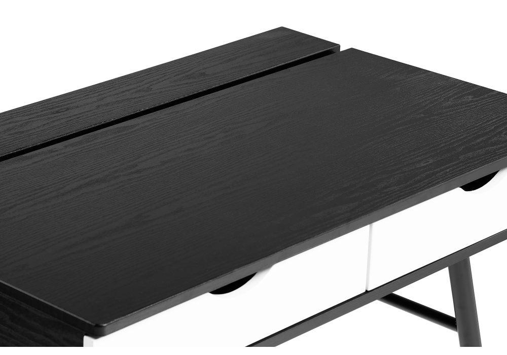 Компьютерный стол Soho black grained / white