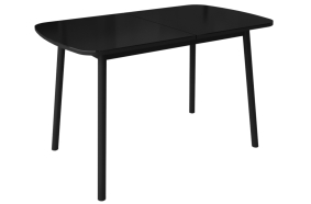 Стеклянный стол Агат черный / черный