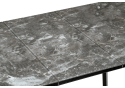 Стеклянный стол Агни 110 королевский мрамор / черный матовый