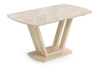 Стеклянный стол Келтик кремовый