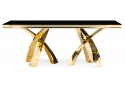 Стеклянный стол Komin 2 черный / золото