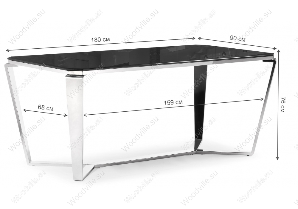 Стеклянный стол Monic черный