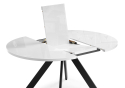 Стеклянный стол Веллор 120(160)х120х75 белый / черный