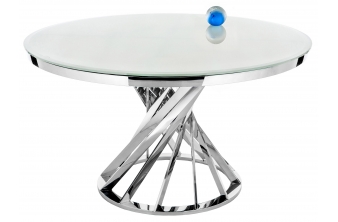Стол Twist steel / white