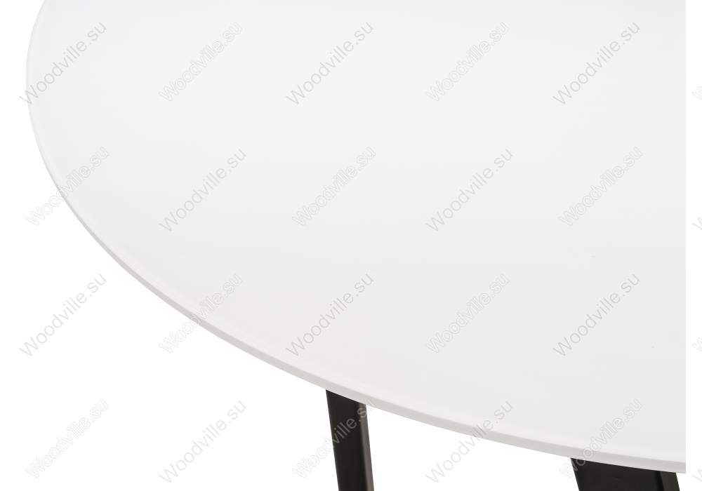 Стеклянный стол Алингсос белая шагрень / белый