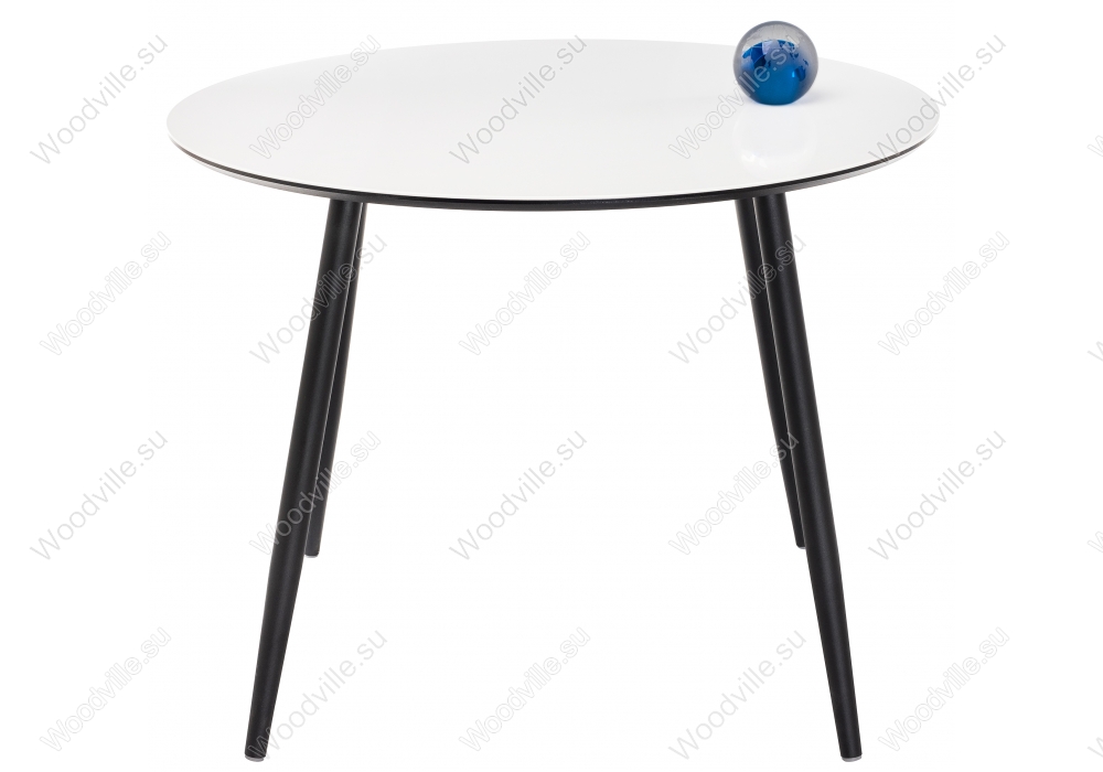 Стеклянный стол Анселм черный / белый