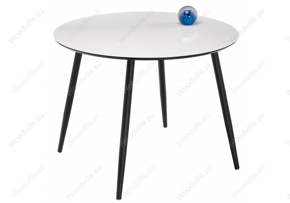 Стеклянный стол Анселм черный / белый