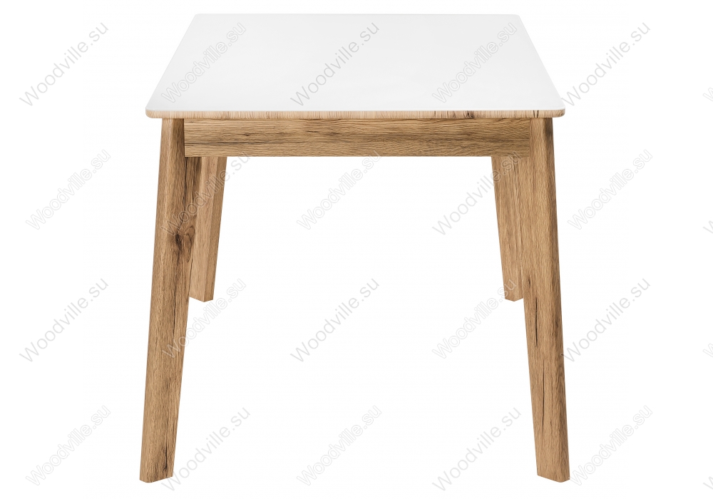 Стеклянный стол Арья дуб монтана / белый