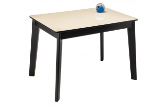 Стеклянный стол Арья венге / сливочно-кремовый