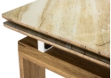 Стеклянный стол Давос бежевый мрамор