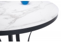 Стеклянный стол Нейтон графит / белый мрамор