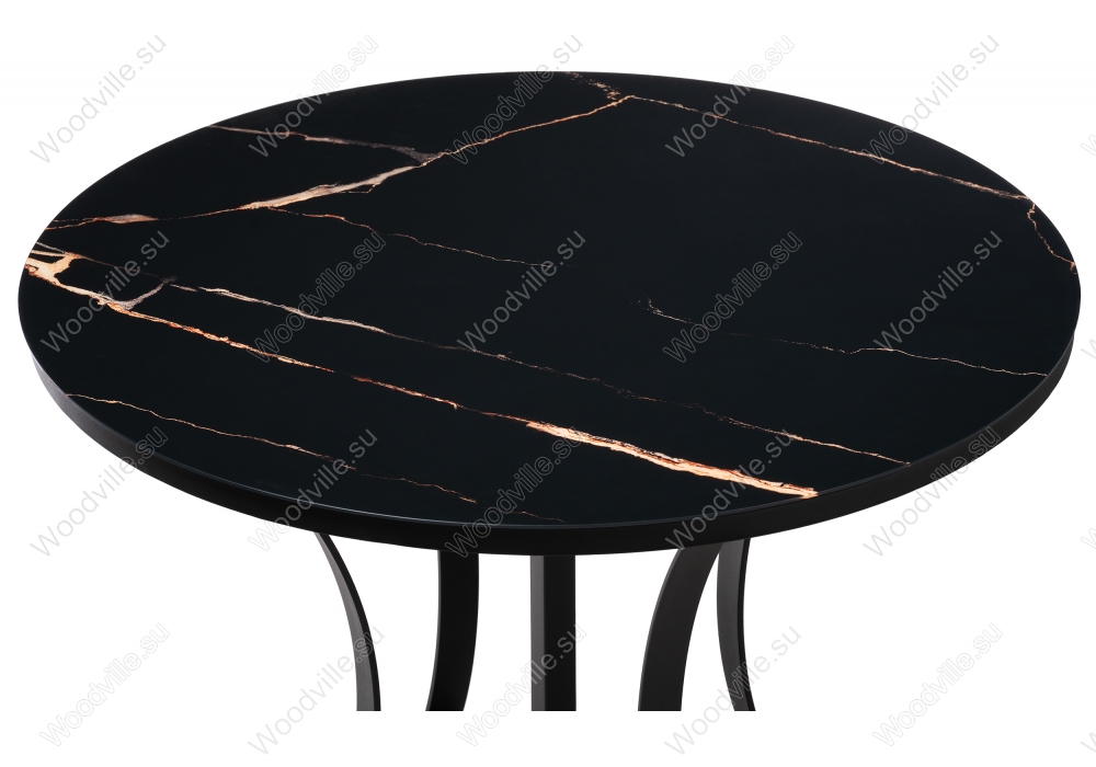 Стеклянный стол Нейтон обсидиан / черный