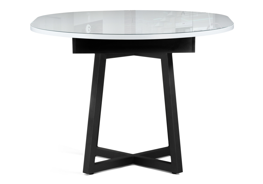 Стеклянный стол Регна черный / белый